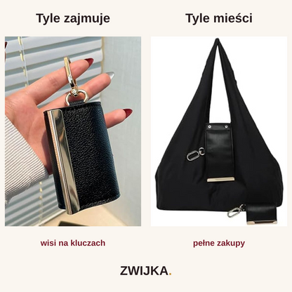 Zwijka - składana torba na zakupy przy kluczach.